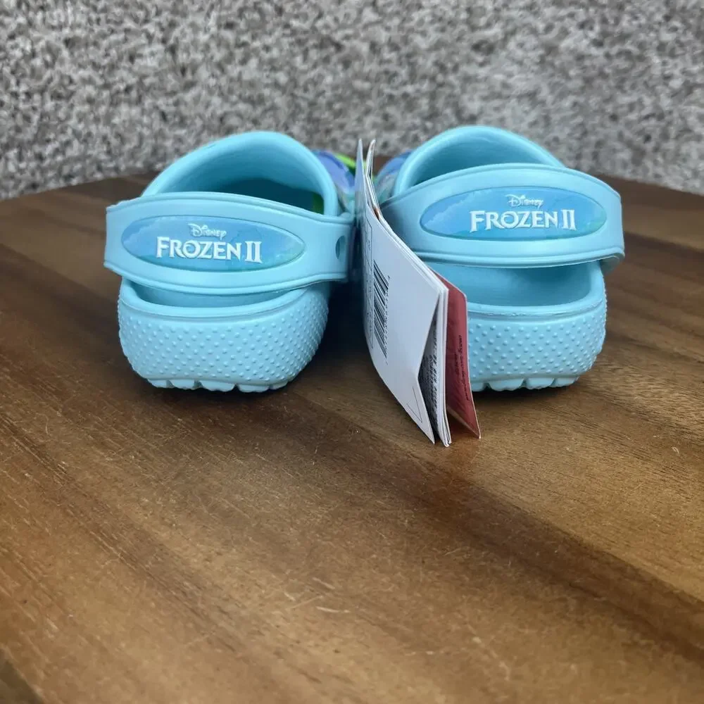 New CROCS Disney Frozen Clogs Toddler Size 5 Ice Blue Shoes Sandals